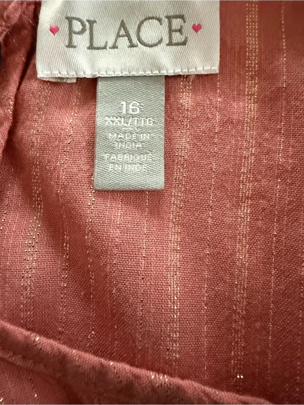 The Children’s Place Girls Coral Metallic Stripe Flutter Sleeve Blouse Top 16